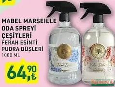 MABEL MARSEİLLE ODA SPREYİ ÇEŞİTLERİ 1000 ML MABEL MARSEİLLE ODA SPREYİ ÇEŞİTLERİ 1000 ML